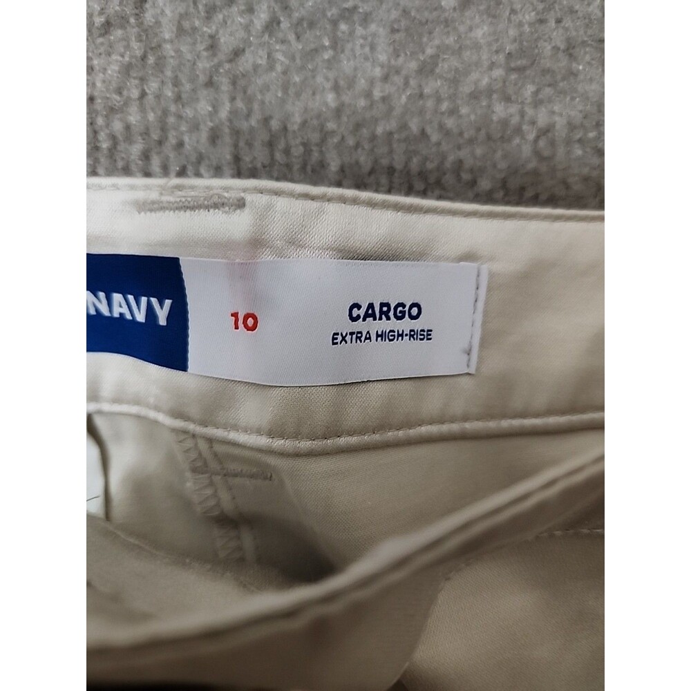 Old Navy Satin Cargo Barrel Wide-Leg Pants Womens 10 Silver Gray NEW - Picture 9 of 11